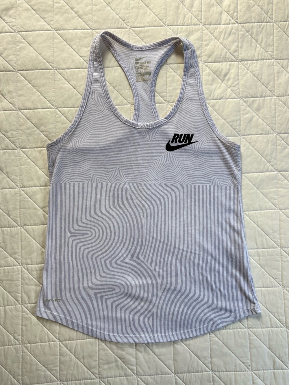 Nike Dri-FIT Geometric Print Racerback Tank Top - Women's Size XS - No Flaws